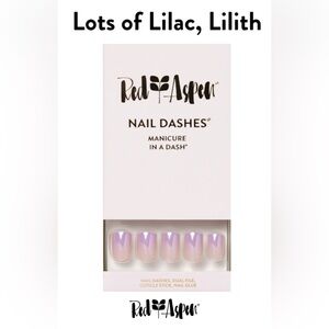 Red Aspen Nail Dashes Lots Of Lilac, Lilith Short Square glazed purple b6yq